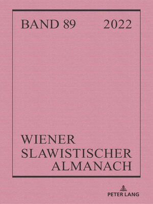 cover image of Wiener Slawistischer Almanach Band 89/2022